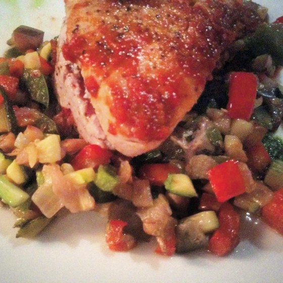 Perfectly cooked rare tuna