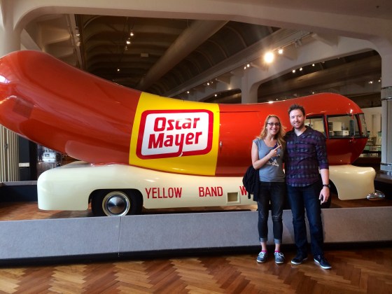 I'm pointing at the wiener.