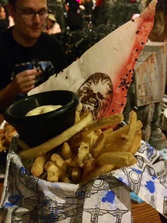 Pilot's Pomme Frites - fries topped with parmesan cheese, garlic and parsley with a garlic aioli for dipping